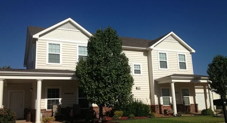 Military family housing duplex at Dyess Air Force Base, Texas